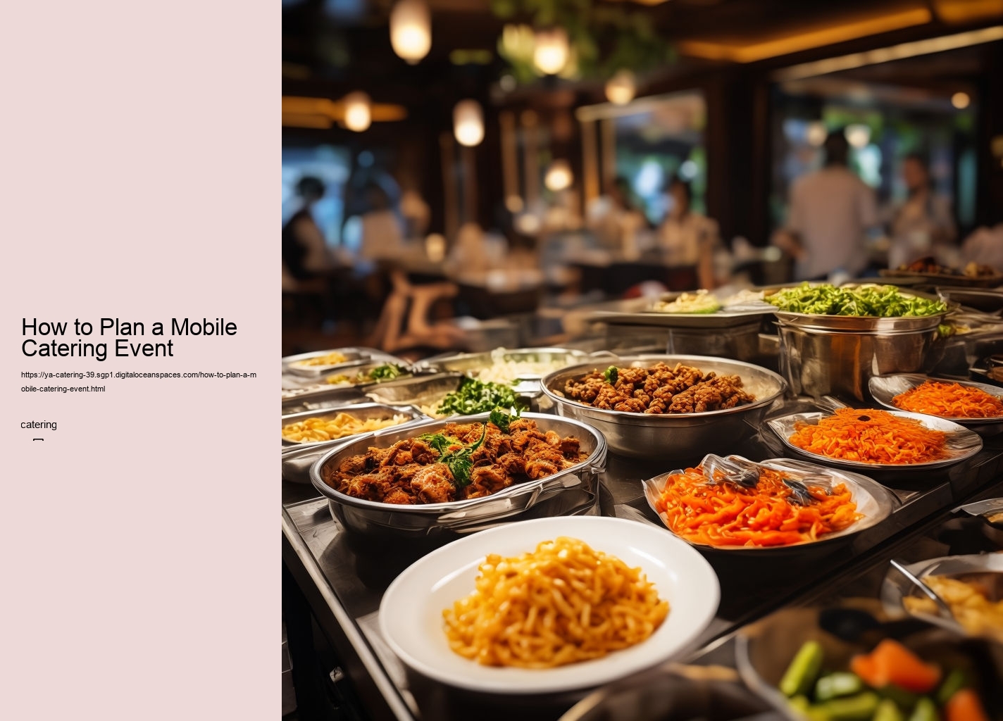 How to Plan a Mobile Catering Event